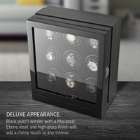 Seconds - Sydney Watch Winder Box for 9 Watches in Black