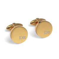 Initials Engraved Round Cufflinks