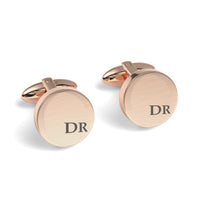 Initials Engraved Round Cufflinks