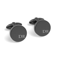 Initials Engraved Round Cufflinks