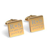 Five Years Down Forever to Go Engraved Cufflinks