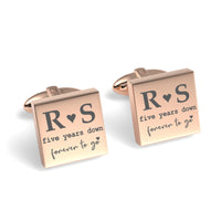 Five Years Down Forever to Go Engraved Cufflinks