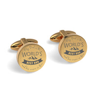 World Best Dad Engraved Cufflinks