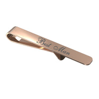 Wedding Role Best Man Engraved Tie Bar