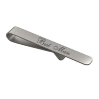 Wedding Role Best Man Engraved Tie Bar