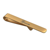 Wedding Role Groom Engraved Tie Bar