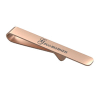 Wedding Role Groomsman Engraved Tie Bar