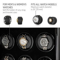 Seconds - Sydney Watch Winder Box for 9 Watches in Black