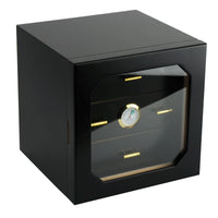 50-100 CT Black Cigar Humidor Wooden Cabinet for Cigars Cigar Boxes Clinks