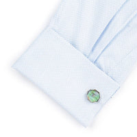 Pastel Octagon Cufflinks with Crystal Classic & Modern Cufflinks Clinks Australia