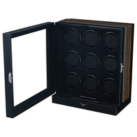 Sydney Watch Winder Box for 9 Watches in Black