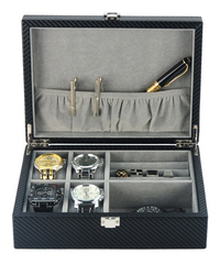 Carbon Fibre Cufflink Watch Box