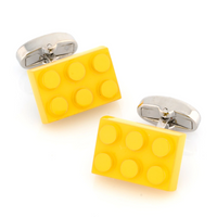 Yellow Building Block Cufflinks