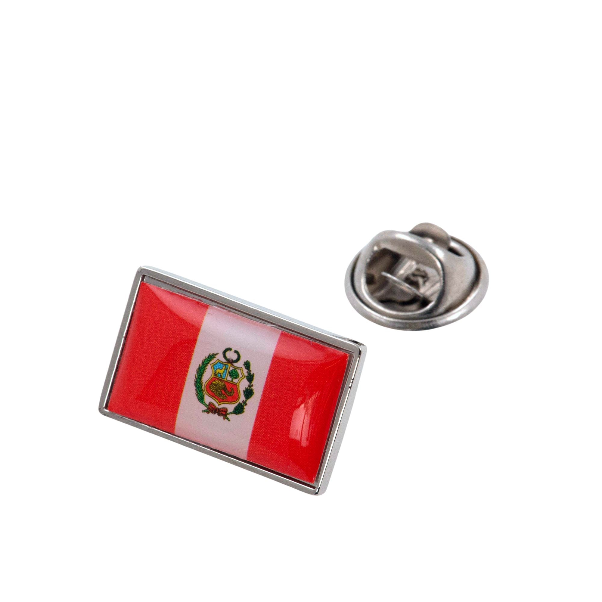 Flag of Peru Lapel Pin Lapel Pin Clinks 