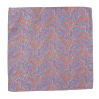 Blue/Orange Paisley Pocket Square