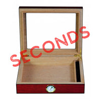 Seconds - 12-20 CT Cherry Cigar Humidor Spanish Cedar Box for Cigars (a) Seconds Clinks