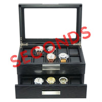 Seconds - Black Wooden Watch Box for 20 Watches Seconds Clinks
