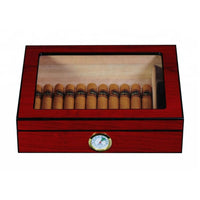 Seconds - 12-20 CT Cherry Cigar Humidor Spanish Cedar Box for Cigars (b) Seconds Clinks