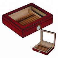 Seconds - 12-20 CT Cherry Cigar Humidor Spanish Cedar Box for Cigars (b) Seconds Clinks