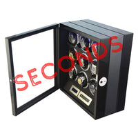 Seconds - Flinders Watch Winder for 9 Watches with Fingerprint Lock (a) Seconds Clinks