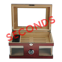 Seconds - 120 CT Brown Cigar Humidor Spanish Cedar Box for Cigars Seconds Clinks