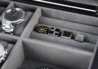 Carbon Fibre Cufflink Watch Box