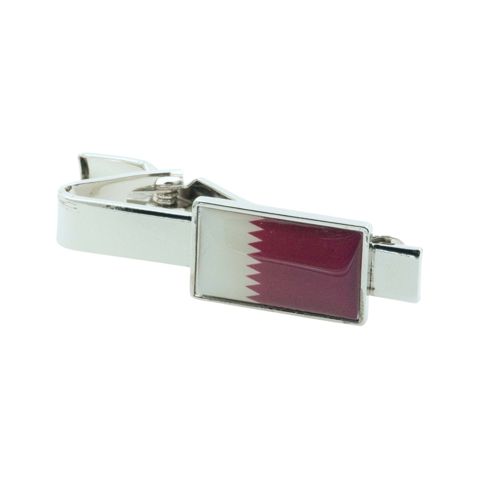 Flag of Qatar Tie Clip Tie Clips Clinks 