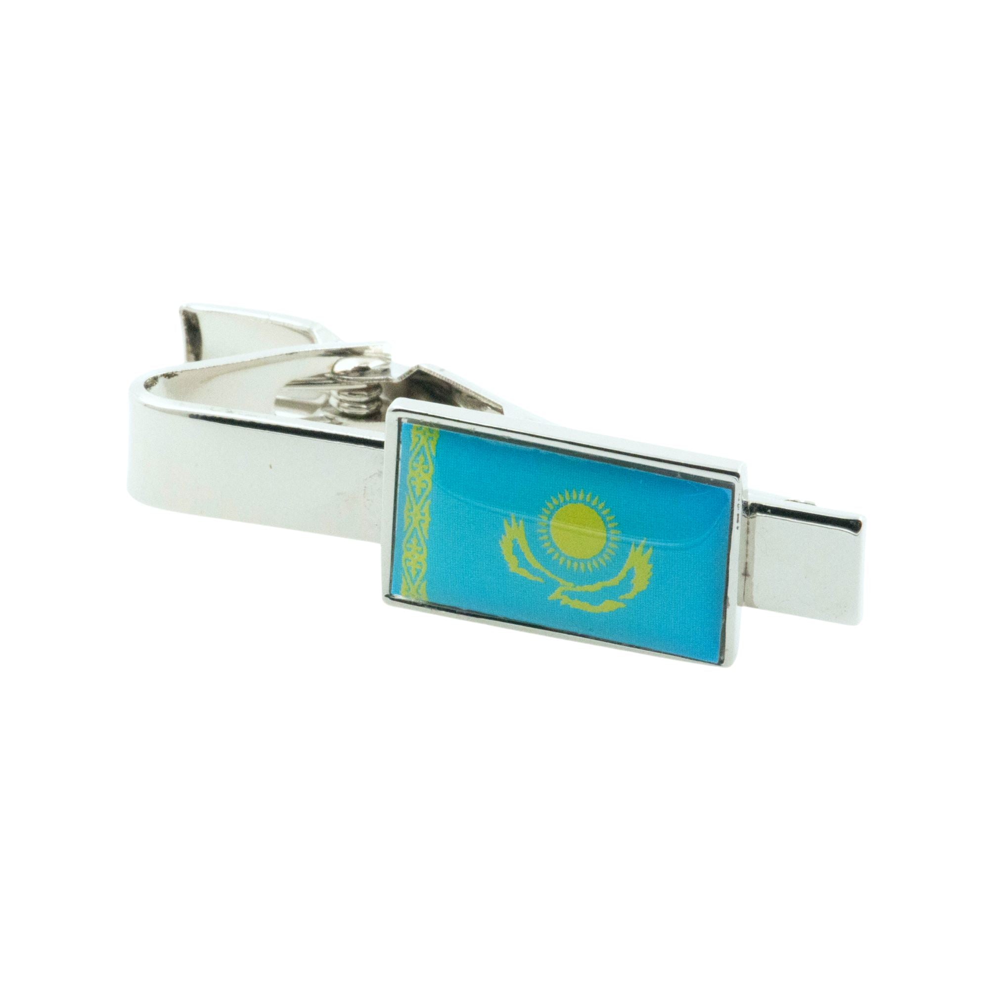 Flag of Kazakhstan Tie Clip Tie Clips Clinks 