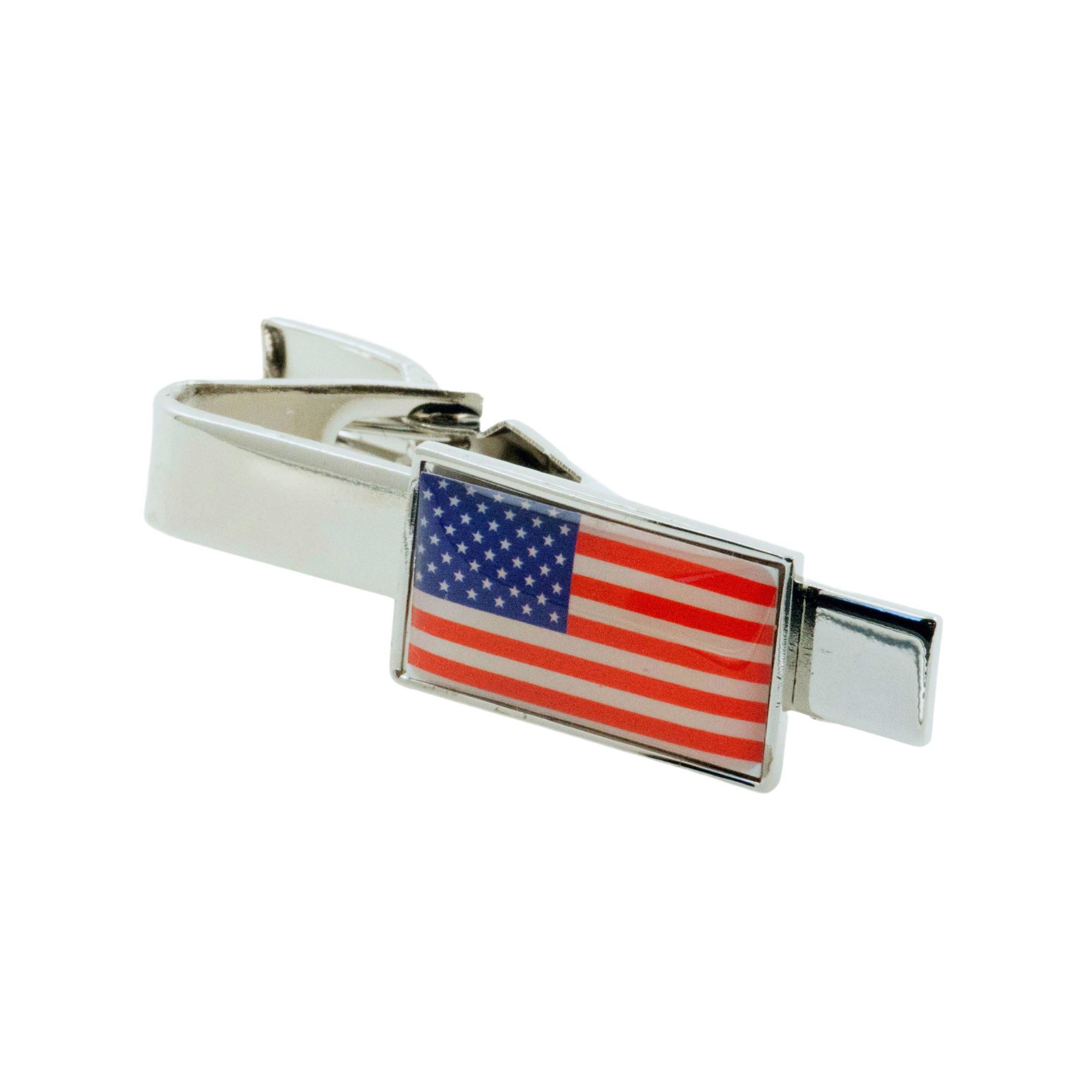 Flag of United States Tie Clip Tie Clips Clinks 