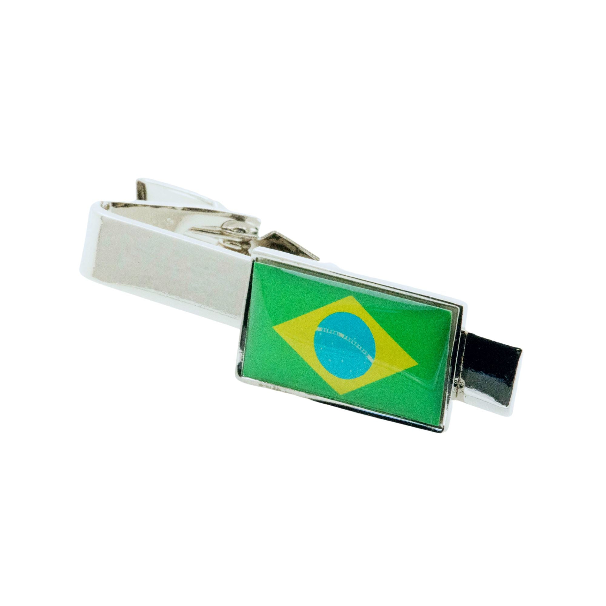 Flag of Brazil Tie Clip Tie Clips Clinks 