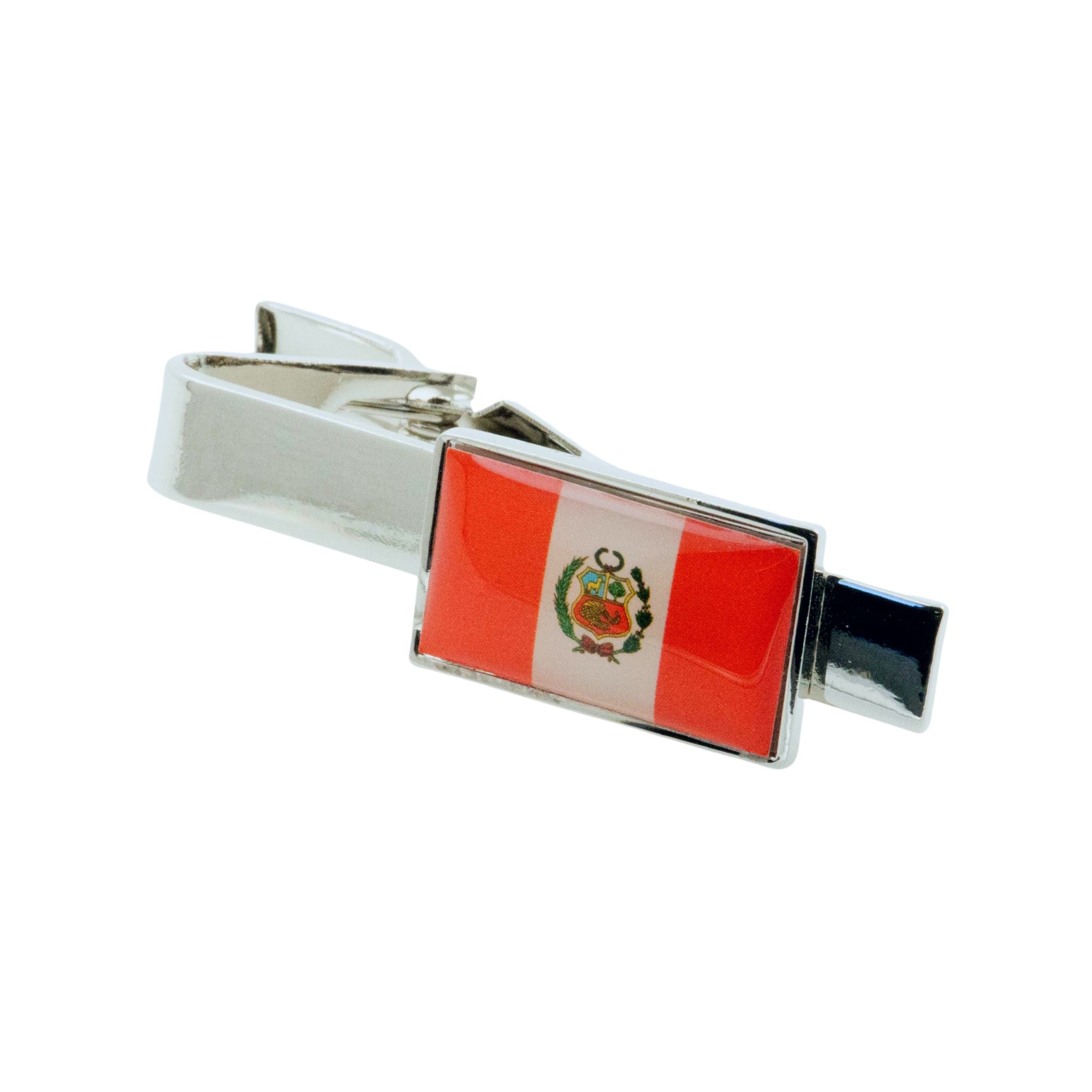 Flag of Peru Tie Clip Tie Clips Clinks 