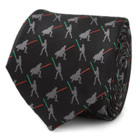 Vader v. Luke Battle Lightsaber Star Wars Black Mens Tie Ties Star Wars