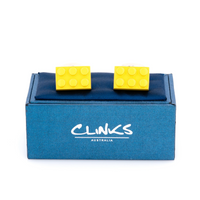 Yellow Building Block Cufflinks