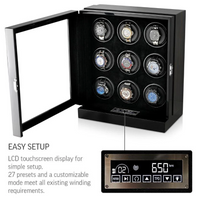 Seconds - Sydney Watch Winder Box for 9 Watches in Black