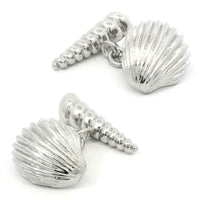 Beach Shells Cufflinks (chain) Novelty Cufflinks Clinks Australia Beach Shells Cufflinks (chain)