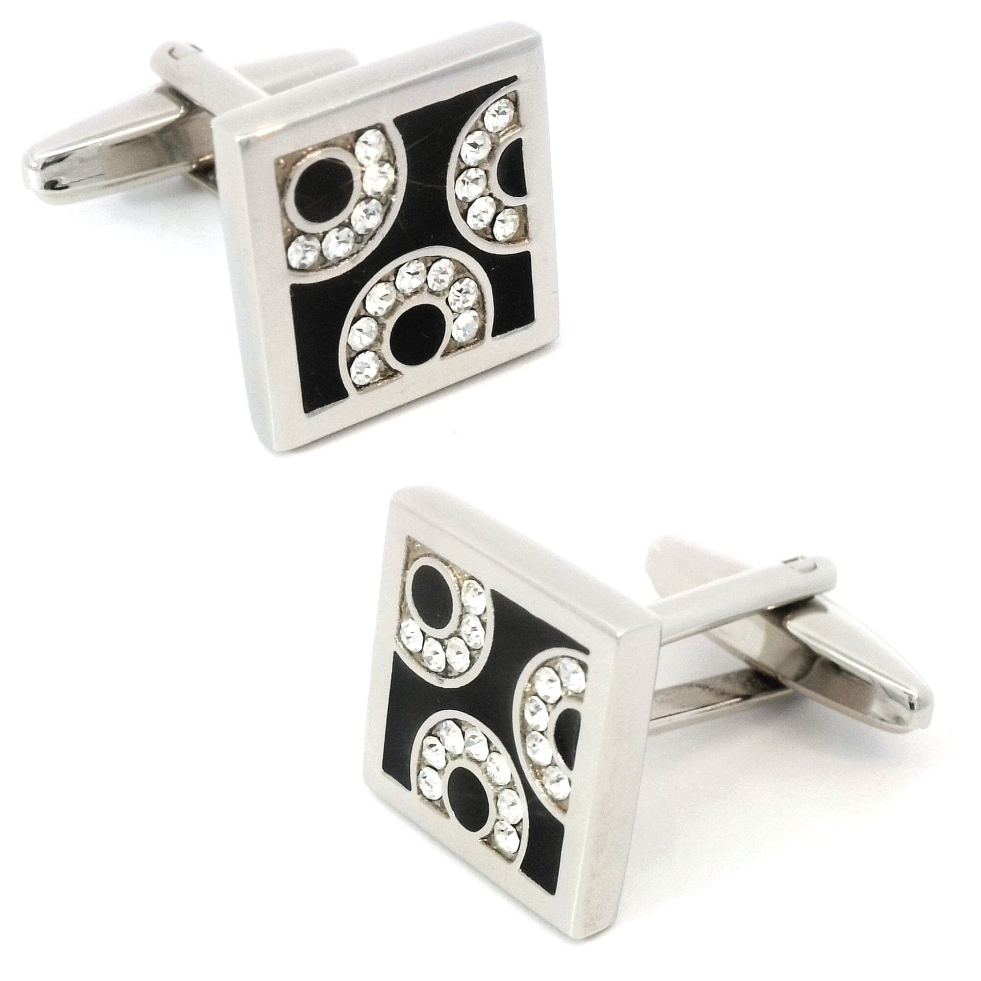 Crystal Circles Cufflinks Classic & Modern Cufflinks Clinks Australia Crystal Circles Cufflinks 