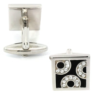 Crystal Circles Cufflinks Classic & Modern Cufflinks Clinks Australia