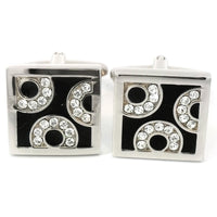 Crystal Circles Cufflinks Classic & Modern Cufflinks Clinks Australia