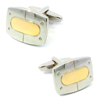 Gold and Silver Buckle Cufflinks