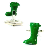 Green Gumboot Cufflinks