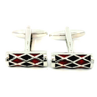 Harlequin Cannister Red Cufflinks