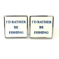 I'd rather be Fishing Cufflinks