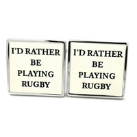 I'd rather be Playing Rugby Cufflinks