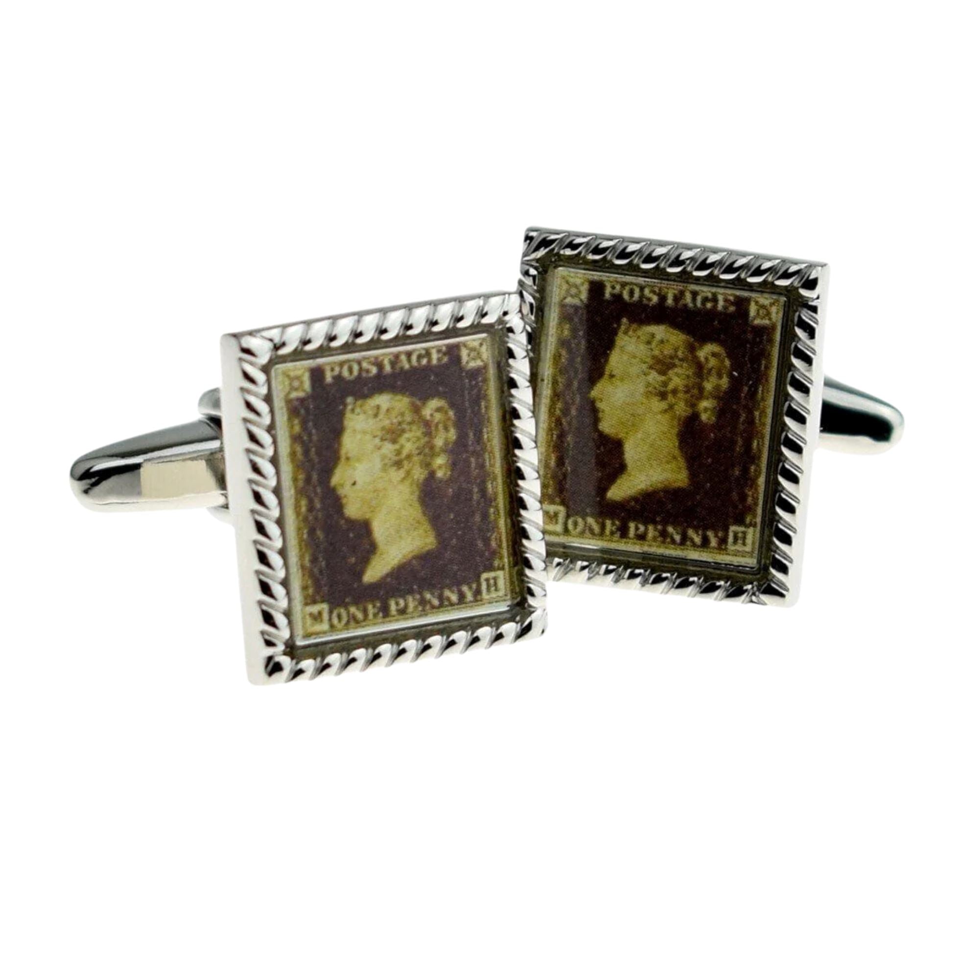 Penny Black Stamp Cufflinks Classic & Modern Cufflinks Clinks Australia Penny Black Stamp Cufflinks 