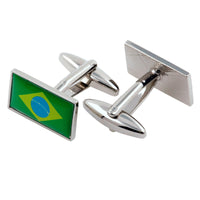 Flag of Brazil Cufflinks Novelty Cufflinks Clinks