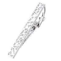 Geometric Shapes Silver Tie Clip Tie Bars Clinks Australia