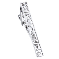 Geometric Shapes Silver Tie Clip Tie Bars Clinks Australia