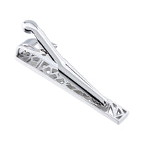 Geometric Shapes Silver Tie Clip Tie Bars Clinks Australia