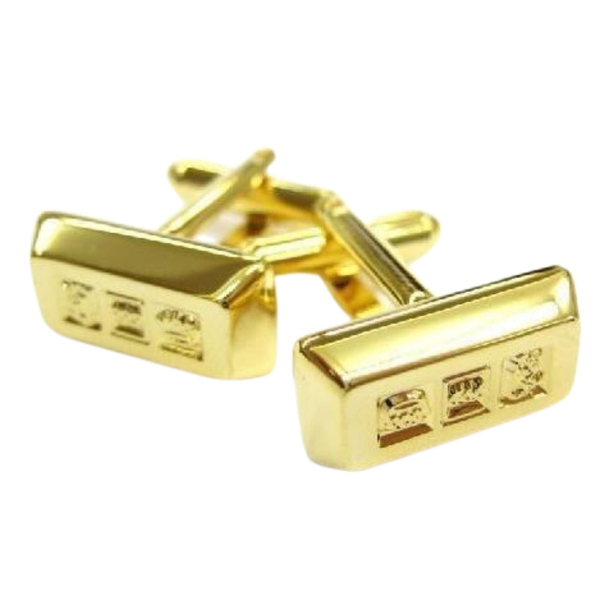 Gold Ingot Cufflinks Classic & Modern Cufflinks Clinks Australia Gold Ingot Cufflinks 