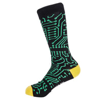 Tech Nerd Circuit Board Bamboo Socks by Dapper Roo Socks Dapper Roo